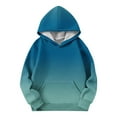 thumbnail image 5 of Teen Girls Boys Hoodies Kids Ombre Color Oversized Loose Pullover Hooded Sweatshirts Cute Preppy Clothes 4-14 Years, 5 of 9