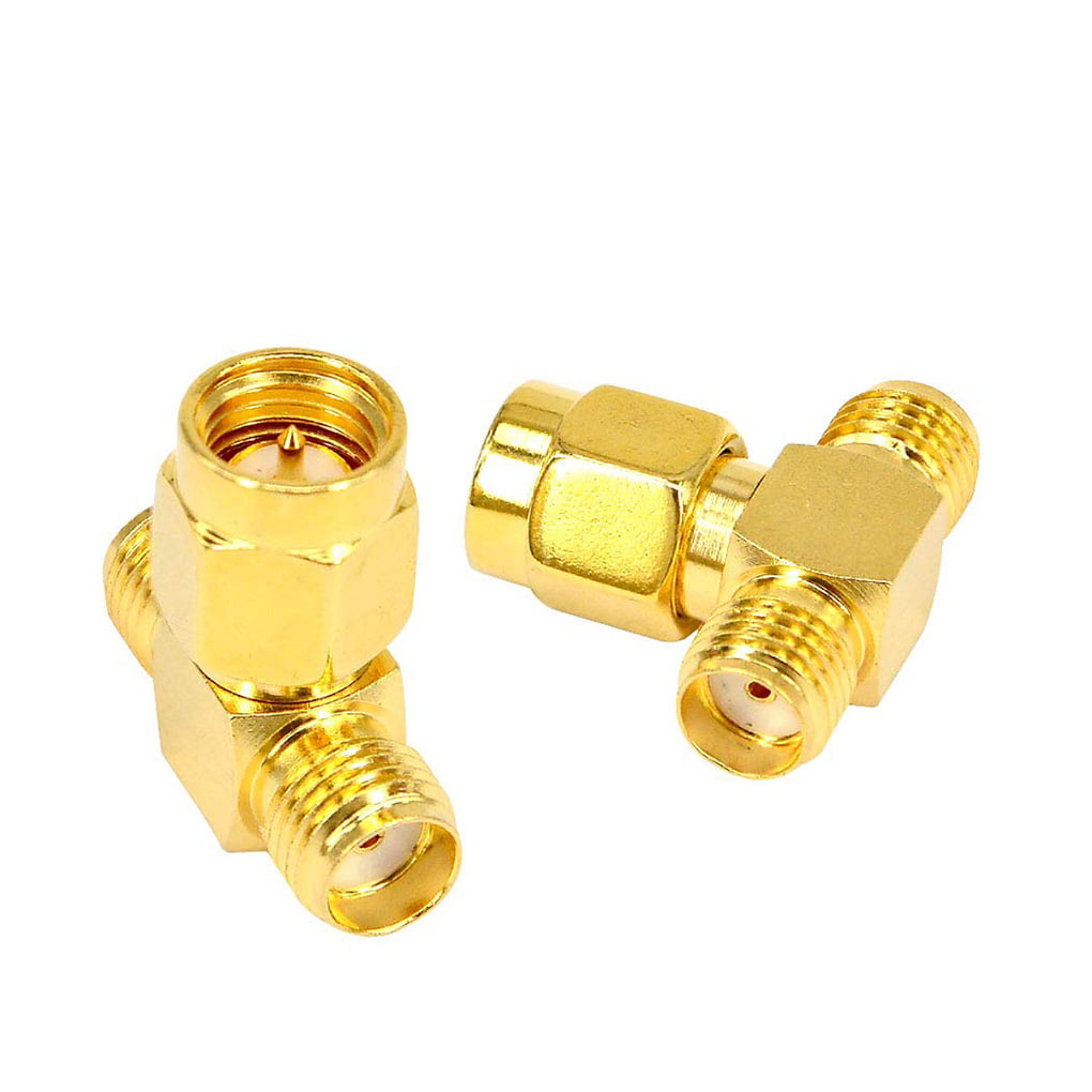 2pcs SMA Male to F Female Adapter RF Coaxial Adapter for Antennas 