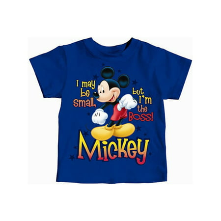 Disney Toddler Mickey Mouse I May Be Small but I'm the Boss 2T Tee