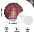 thumbnail image 2 of Ryvnso Christmas Tree Red Round Plate Mats Dining Table Placemat Set of 4 for Holiday Decoration, 2 of 7