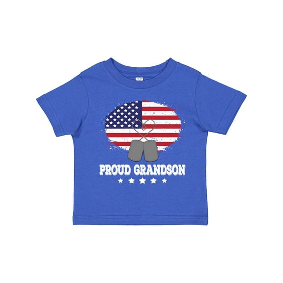Inktastic Proud Military Grandson US Flag Boys Toddler T-Shirt
