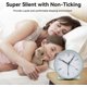 thumbnail image 2 of Analog Alarm Clocks for Bedrooms,4 inch Silent Non Ticking Battery Operated with Night Light,Small Retro Simple Design Clock for Table, Bedside,Desk,T, 2 of 5