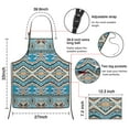 thumbnail image 3 of Blue and Orange Floral Boho Pattern Apron-Garden Aprons for Women with Pockets-Cotton Linen Waterproof Kitchen Cooking Gardening Aprons Adjustable for Kitchen,Cooking,BBQ and Salon 33x27 Inch, 3 of 7