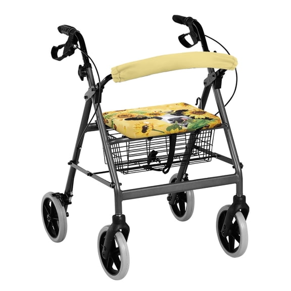 HELLHERO Cow Sunflower Stain Proof Seat & Backrest Cover Set Seat & Backrest Covers with Dust Proof Fit Walkers Street Scenes Gifts