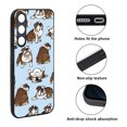 thumbnail image 2 of WIRESTER Shockproof Soft Rubber Cover Case for Samsung Galaxy S24 FE 6.7", Brindle Brown English Bulldog Funny Playful Postures On Light Blue Background, 2 of 5