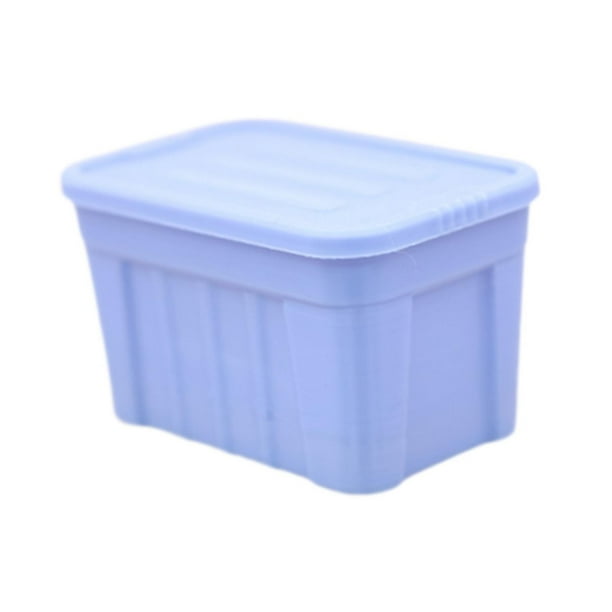 Caja de almacenamiento de gabinete de cocina en miniatura, modelo de muebles de simulación PLA, escala 1:12 Azul