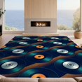 thumbnail image 2 of Design&I 2'x3' Ultra Soft Door Mat, Cd Record Vintage Disc Motif Repeating Diagonal Stripe Music Vinyl Refined None Fluffy Washable Easy Care Indoor rug for Bedside Entryway, 2 of 7