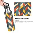thumbnail image 4 of Yayeee 20oz Insulated Water Bottle Double Wall Stainless Steel with Flip Straw Lid, Red Geometric, 4 of 7