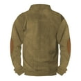 BOMYJESK Sweatshirts for Men Corduroy with Elbow Patches Button Up