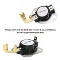 thumbnail image 5 of 2PCS 3977767 3399693 Hi Limit Thermostat Replaces for Whirlpool Kenmore Dryer, 5 of 5
