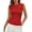 Red, variant on TEMOFON Womens Tank Top Summer Cap Sleeve Tank Tops for Women Black High Neck Ribbed Tank Tops Basic Fitted Shirts L