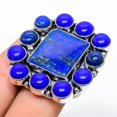 thumbnail image 2 of Natural Lapis Lazuli Gemstone Handmade 925 Sterling Silver Ring Size 8, 2 of 2