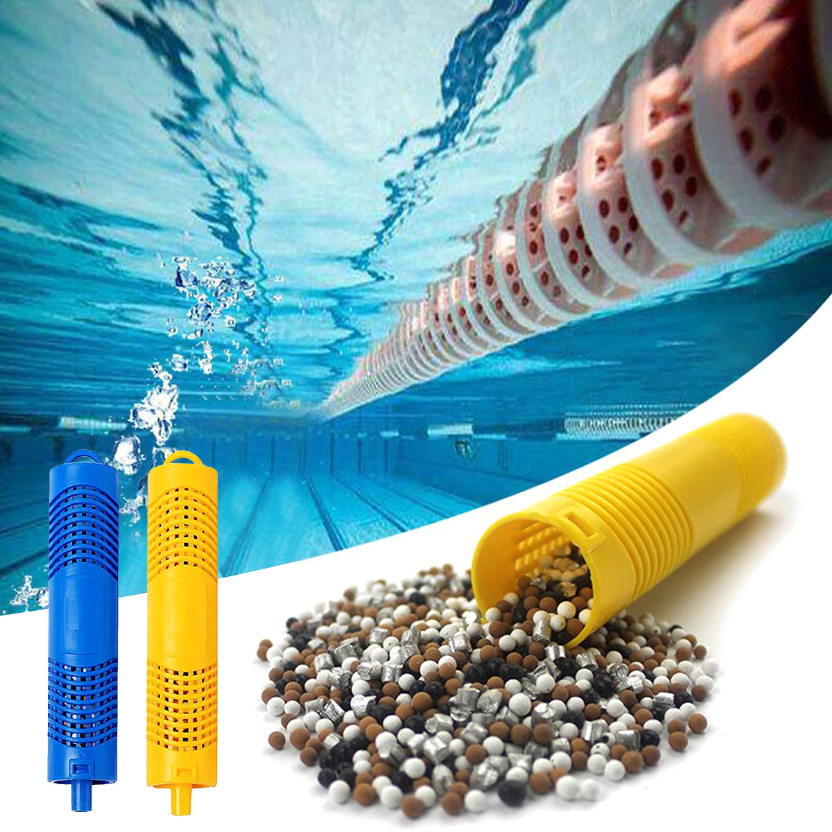 Cartridge Filter Sticks,Swimming Pool Systems Water Purifier with 2