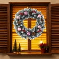 thumbnail image 4 of Christmas Pine Wreath Real Touch for Front Door Pinecone Ornaments Wreath for Winter Holiday Christmas Party Decorations, Pink, 4 of 6