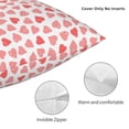 thumbnail image 3 of Yiaed Hearts Print Pillow Covers Super Soft Decorative Square Throw Pillow Covers Case Cushion Covers for Sofa Couch Bedroom Car Decor（No pillow core）-24"x24", 3 of 7
