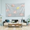 thumbnail image 5 of Cute Animal Pig Tapestry Wall Hanging Tapestries Happy Colorful Hippie Psychedelic Art Polyester Carpet Wall Decorative for Living Room Bedroom 80x60inch, 5 of 7