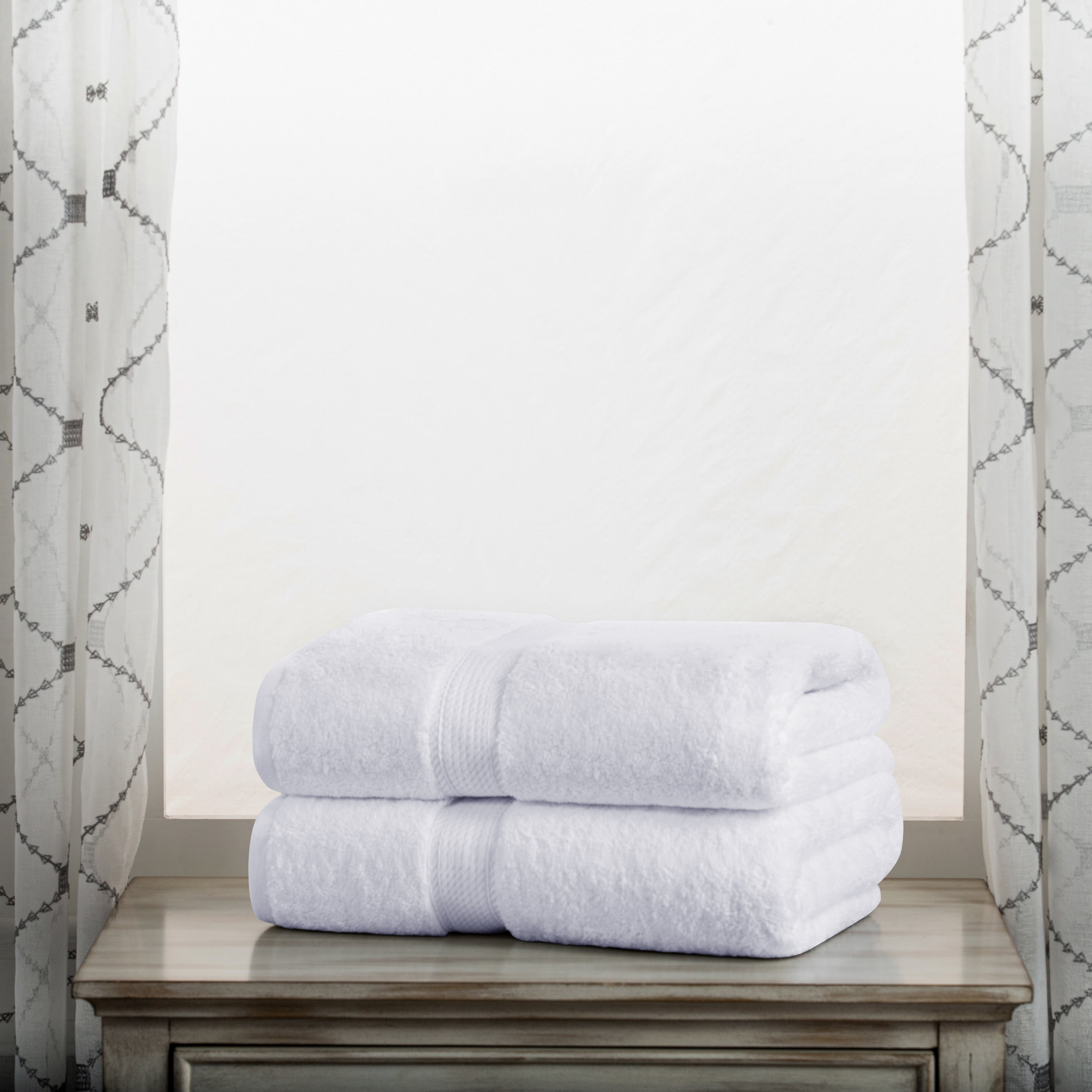 BNM Egyptian Cotton Heavyweight 2 Piece Bath Towel Set, Trendy Colors