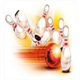 thumbnail image 3 of Ambesonne Bowling Party Duvet Cover Sets, Falling Skittles, 2-Queen, Red Yellow White, 3 of 7