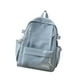 thumbnail image 4 of Mochila de moda, informal, con bolsillo frontal, de nailon, para regalo de cumpleaños Azul, 4 of 9
