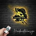 thumbnail image 2 of Handmadetneonsign Custom Bass Fishing Metal Wall Art LED Light - Personalized Fisher Name Sign Home Decor, 2 of 5
