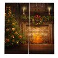 thumbnail image 4 of Cortina de de del velo de de la ventana del tema de la Navidad 14 14 Sunnimix Cortina de Navidad, 4 of 5