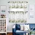 thumbnail image 2 of Eucalyptus Leaves Kitchen Curtains Sets for Windows 24 Inch Length, Farmhouse Pastoral Flowers Plants Rod Pocket Window Treatments Tier Curtains and Valances Set for Bedroom/Bathroom, 2 of 8