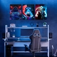 thumbnail image 3 of Framed Game Room Decorative Wall Hieng Video Game Theme Canvas Neon Poster Print Picture Children Youth Hieng Player Print Boys Decorative Room Boys Bedroom Residence, 3 of 6