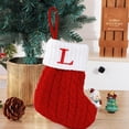 thumbnail image 1 of EQWLJWE Christmas Decorations Outdoor Indoor,Christmas Decorations For Home,Cute Letters Christmas Stocking Decoration Christmas Tree Pendant Christmas Style Wool Knitted Socks Decoration Props, 1 of 3