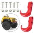 thumbnail image 3 of shamjina 2x2x 1/24 Tow Shackle Hook Replacement for Axial SCX24 Trucks Accessories Red , Red, 3 Pcs, 3 of 8
