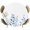 White Sky Blue, variant on Blue Eucalyptus Round Tablecloth 36-44 Inch Round Fitted Table Cloth with Elastic Edge, Leaf Plants Watercolor Plant White Waterproof Table Cover Protector for Outdoor Picnic Party Dining