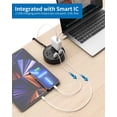 thumbnail image 3 of Regleta de alimentación NTONPOWER de 2 clavijas con 3 tomas de corriente alterna y 2 puertos USB, 3 of 7