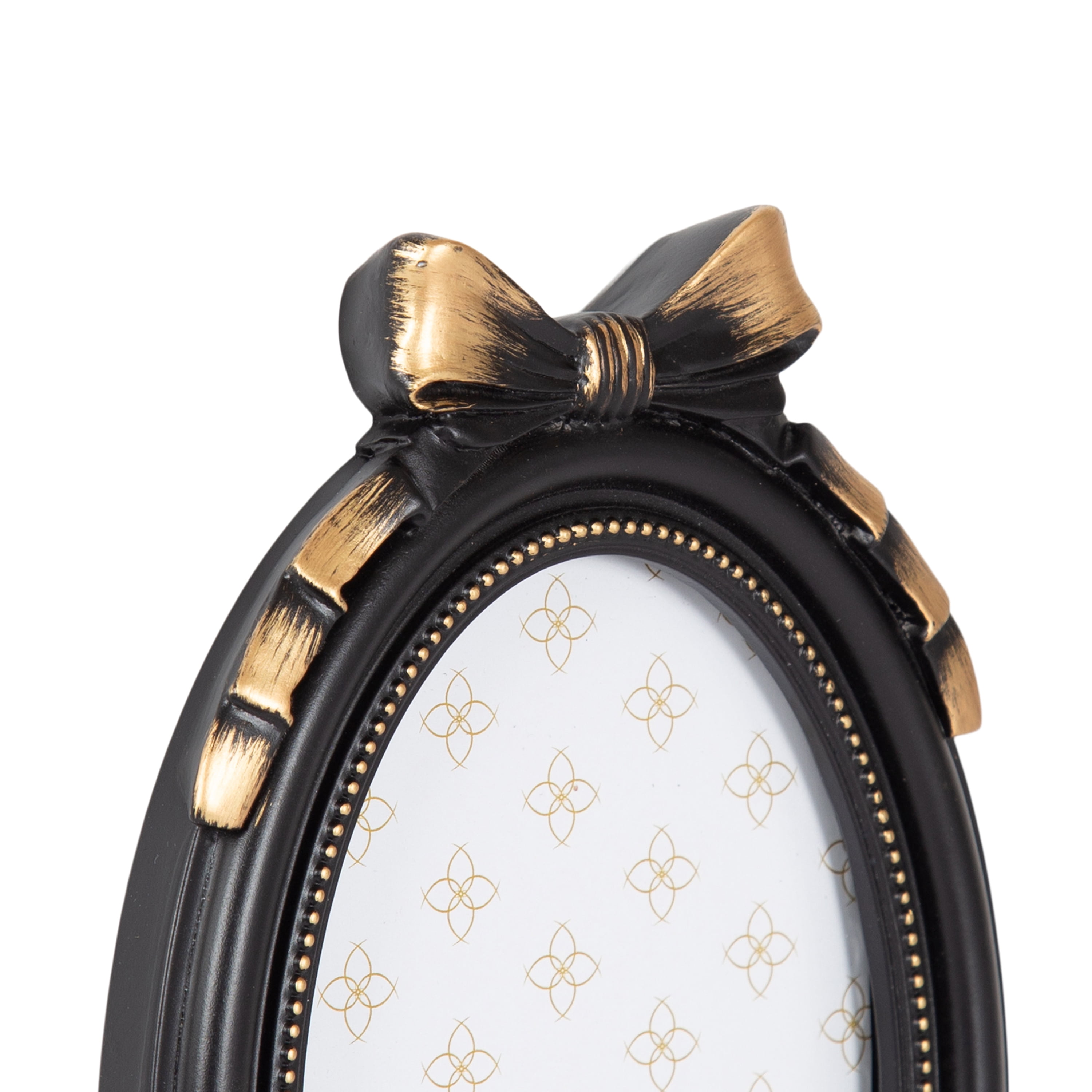 DesignOvation – 4x6 Picture Frame – Oval Bow Tabletop Photo Frame