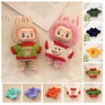 thumbnail image 2 of Ropa y accesorios para muñecas de peluche mini de 17 cm, bonitos, para muñecas ídolos de Corea del Kpop, Exo, Labubu, suéter de punto navideño, regalo para niños, 2 of 5