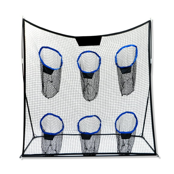 6.9 ft Portable Football Training Net With Six Targets and Carry Bag
