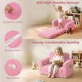 thumbnail image 6 of Kids Sofa,Foldable 2 in 1 Kids lounger,Toddler Chair Baby Convertible Sofa for Boys and Girls ,Pink, 6 of 7