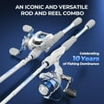 thumbnail image 6 of KastKing Baitcaster Fishing Rod and Reel Combo, Cast-6'6" Medium- Left Handed 2Pc IM6 , Stainless Steel Guides with Ceramic Rings-Centron Lite, 6 of 10