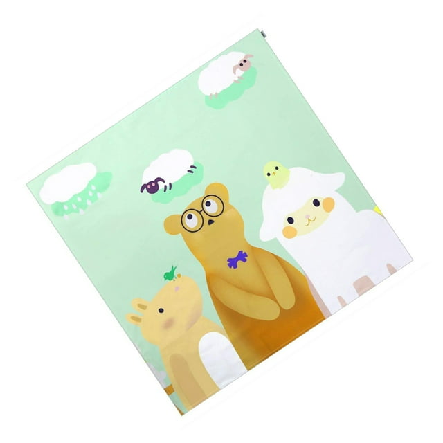Decodeary Anti-Slide Design Childrens Crawling Carpet For Home And Dining Chair Children's Crawling Carpet Kid Game Activity Rug Bear 110*110cm 1Set