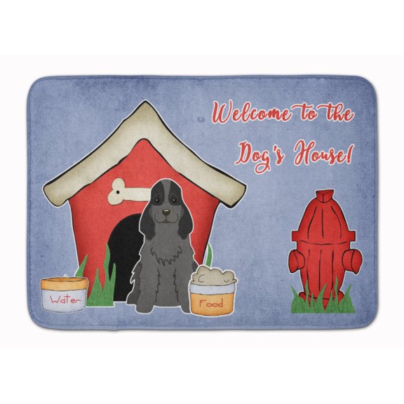 Dog House Collection Cocker Spaniel Black Machine Washable Memory Foam Mat