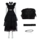 thumbnail image 4 of Disfraz de Cosplay familiar de Wednesday Addams para adultos y niños, uniforme escolar, chaqueta, falda, traje para mujer, ropa de fiesta de Halloween, 4 of 4