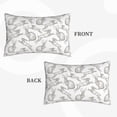 thumbnail image 2 of Fuzoiu Hand Drawn Rabbit Print Fuzzy Pillowcases, Super Soft Pillow Case Cover with Zipper for Bedroom, Sofa, Couch,Cozy Pillow Shams for All Seasons-20"x30", 2 of 6