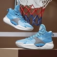 thumbnail image 2 of [Sneakers] Men'S Basketball Shoes Featuring a Pink And Blue Contrasting Color Scheme, Designed with a High-Top And Thick Sole. They Have a Lace-Up Style, Providing Stable Grip for Sports, 2 of 9