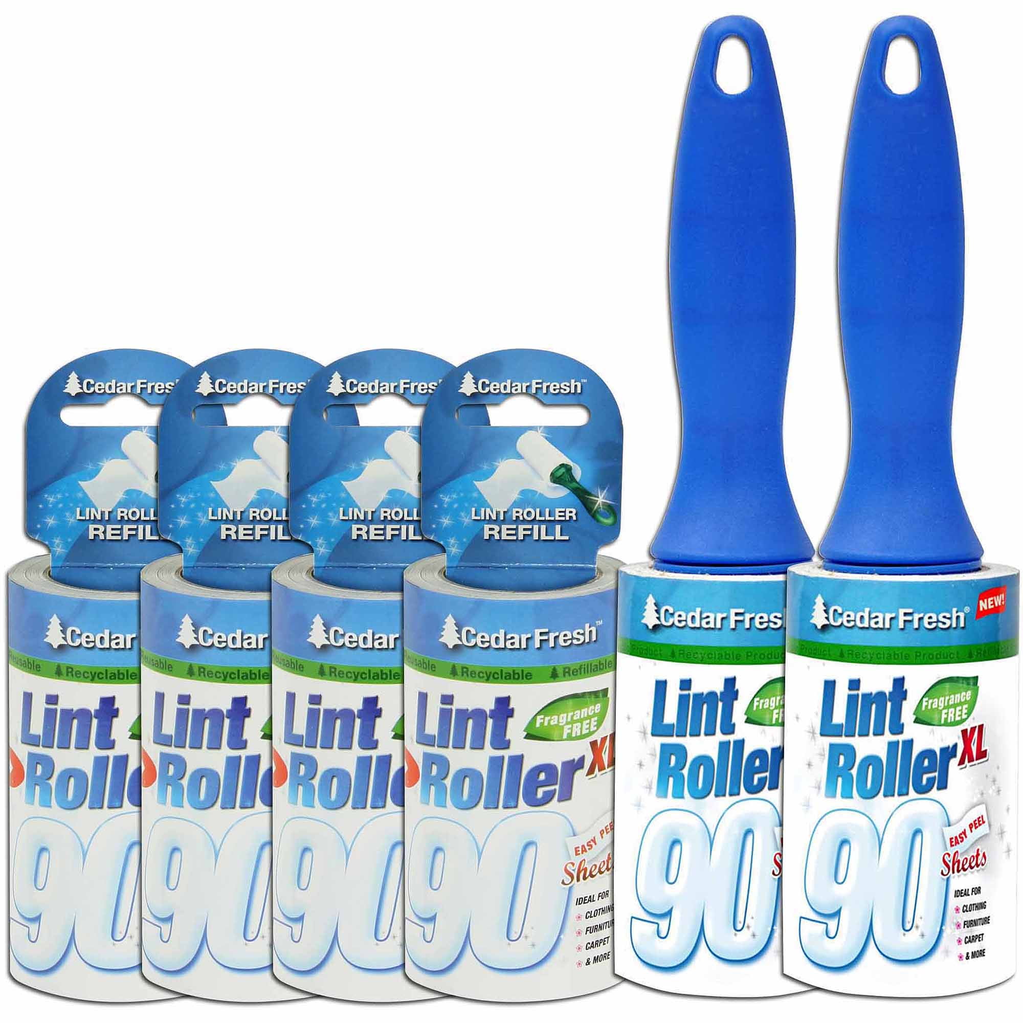 Household Essentials 2pk 90 Sheet Lint Rollers with 4 Bonus Refills