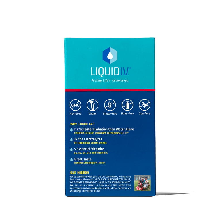 Liquid I.V. Hydration Multiplier, 30 Individual Serving Sticks 4 flavors