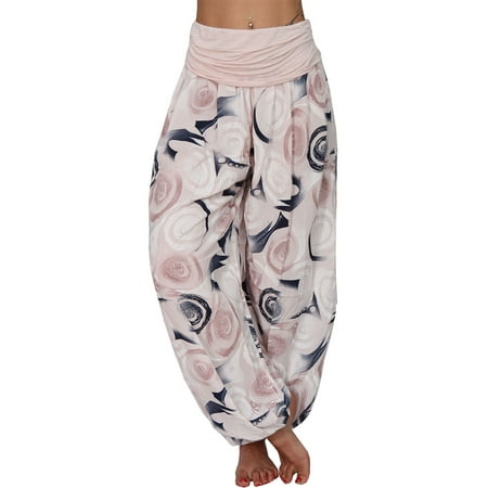 

Beiwei Ladies Loose Fit Wide Leg Palazzo Pant Baggy Boho Loungewear Bohemain Yoga Harem Pants