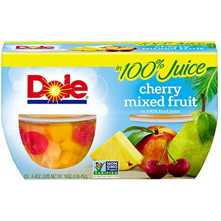 Dole Fruit Bowls, Cherry Mixed Fruit in 100% Juice, 4 Ounce Cups (Pack of (Best Way To Mix E Juice)