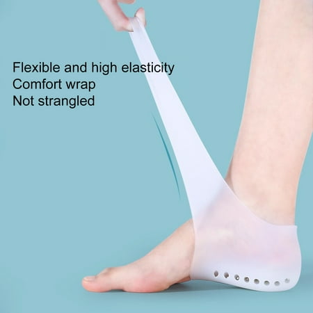 

Yirtree 1 Pair Unisex Height Increase Gel Sleeves - Silicone Heel Socks - Invisible Heel Protector
