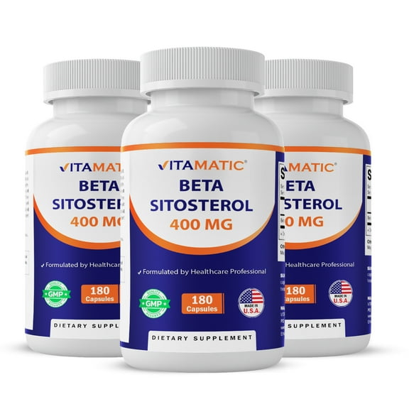3 Pack Vitamatic Beta Sitosterol Complex 400 mg 180 Capsules