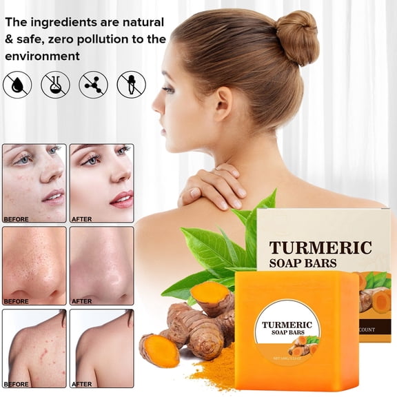 Turmeric Soap Bar Turmeric Soap For Face Body Hydrating Nourishing Gentle Cleansing With Shea Argan Oil Aloe Cleansing Soap Foam Is Dense And Easy To Rinse Jabón - Soaps