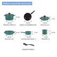 thumbnail image 3 of Batería De Cocina Cinsa  Terranova De Acero Vitrificado De 9 piezas Color Verde, 3 of 8
