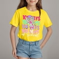 thumbnail image 2 of Toddler Girls Short Sleeve T-Shirt Soft Cotton Crew Neck Tees Kids 24 Months 2t 3t 4t 5t 6t 7t Casual Basic Summer Tops Daily Wear Clothing Gibobby,5-6 Years,Yellow, 2 of 4